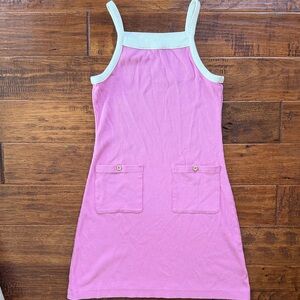 Girls' vintage rib tank top midi dress, size 10